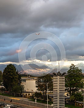 Atardecer Bogotano desde el Aeropuerto de la Ciudad.. photo