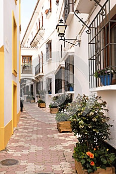 Marbella old town Andalucia Spain Spanish village whitewashed houses