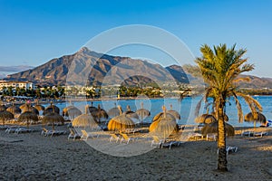 Marbella Puerto BanÃºs beach, the most glamorous beach in costa del sol