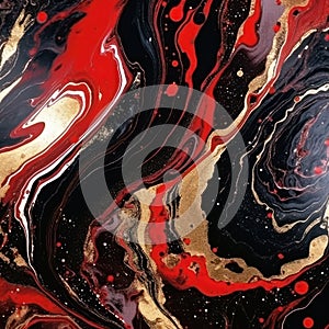 Marble abstract acrylic background. Marbling artwork texture. Agate ripple pattern. Gold powder.