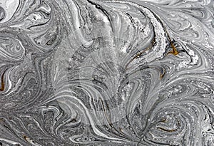 Marble abstract acrylic background. Nature black marbling artwork texture. Golden glitter.