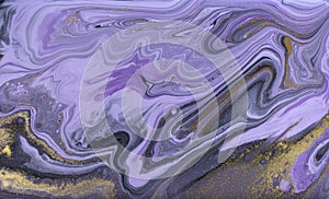 Marble abstract acrylic background. Violet marbling artwork texture. Marbled ripple pattern.