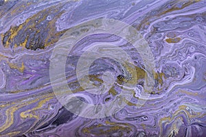 Marble abstract acrylic background. Violet marbling artwork texture. Marbled ripple pattern.