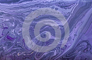 Marble abstract acrylic background. Violet marbling artwork texture. Marbled ripple pattern.