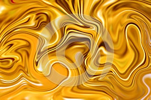 Marble abstract background digital illustration. Liquid gold surface design.