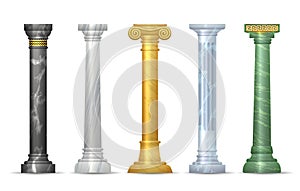 Marble antique column set