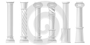 Marble antique columns and greek pillars design