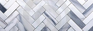 marble background with stone ceramic tiles forming a minimalist yet elegant herringbone pattern. Generative AI