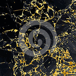 Marble black gold grunge texture. Patina scratch golden elements. Sketch surface to create distressed effect. Overlay