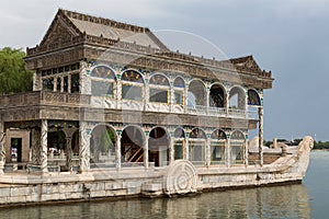 The Marble Boat pavilion in Summer Palace in Beijing, China