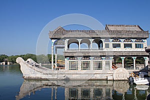 Marble boat of purity and ease at the summer palace, Beijing, China