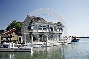 Marble boat in summer palace