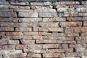 Marble bricks stone wall close up . marble bricks wall textures. marble brick wall pattern. stone fence