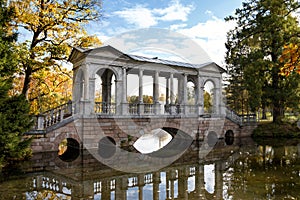 The Marble bridge in Catherine Park at Tsarskoye Selo (Pushkin)