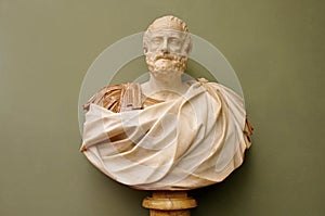 Marble bust of the roman emperor
