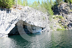 Marble canyon Ruskeala in Karelia