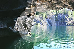 Marble canyon Ruskeala in Karelia