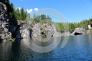 Marble canyon Ruskeala in Karelia