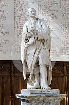 Statue of Isaac Newton, Trinity College, Cambridge photo