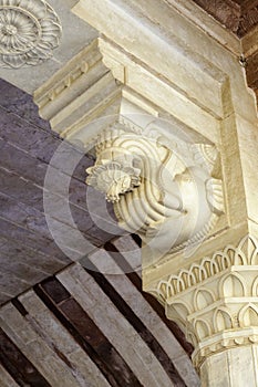 Marble carving of elephants head