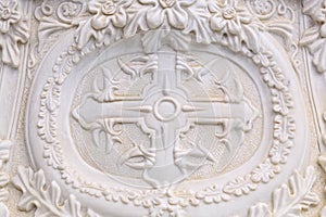 Marble carving and relief detail