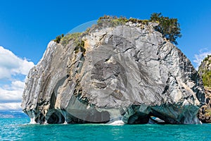 Marble Cathedral of lake General Carrera, Chile