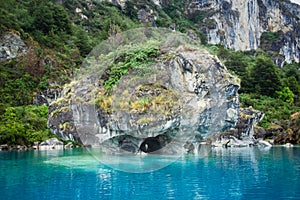 Marble caves Capillas del Marmol. General Carrera lake also called Lago Buenos Aires. North of Patagonia. Chile