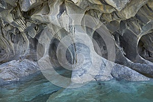 Marble Caves in northern Patagonia, Chile. photo