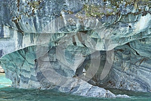 Marble Caves in northern Patagonia, Chile. photo