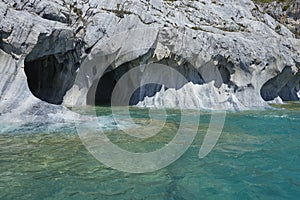 Marble Caves in northern Patagonia, Chile. photo