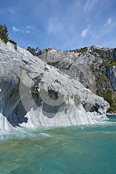 Marble Caves in northern Patagonia, Chile. photo