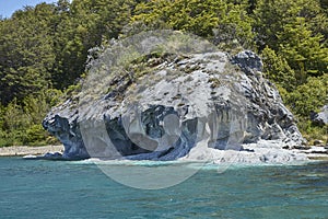 Marble Caves in northern Patagonia, Chile. photo