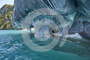 Marble Caves in northern Patagonia, Chile. photo