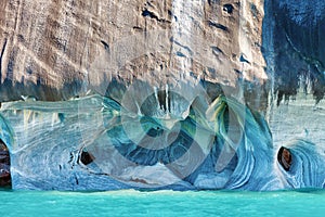 Marble caves, Puerto tranquilo, Patagonia, Chile photo