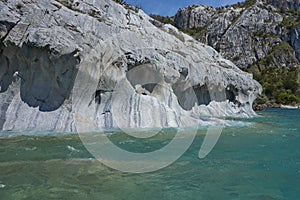 Marble Caves in northern Patagonia, Chile. photo