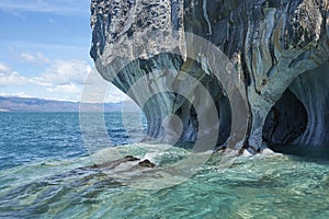 Marble Caves in northern Patagonia, Chile. photo