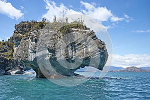 Marble Caves in northern Patagonia, Chile. photo