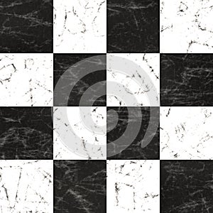 Marble checkerboard floor