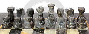 Marble Chessmen on a Chessboard