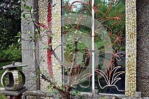 Marble Chips decorate the facade of custom built house. Texture, Pattern, Background