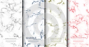 Marble collection abstract pattern texture background set vector