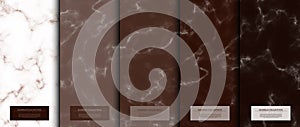 Marble collection abstract pattern texture chocolate background