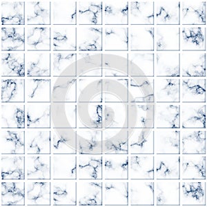 Marble collection navy blue abstract tile pattern texture background vector
