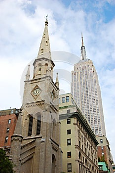 Marble Collegiate Church and Empire State Building