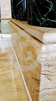 Marble column base
