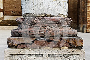 Marble column base, from salemi, sicily photo