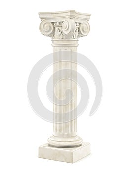 Marble column isolated