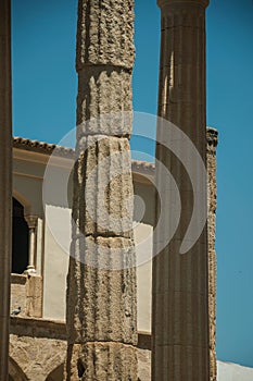 Marble columns in the Temple of Diana at Merida