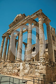 Marble columns in the Temple of Diana at Merida