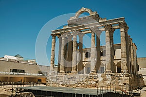 Marble columns in the Temple of Diana at Merida